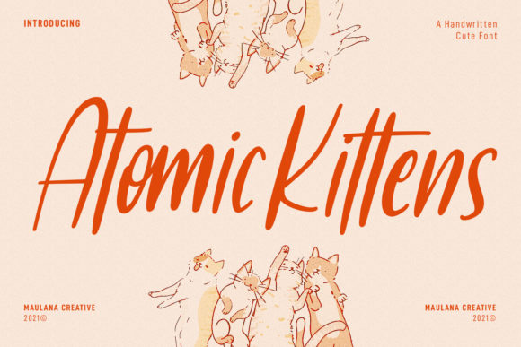 Atomic Kittens: A Handwritten Font for Creative Web Design