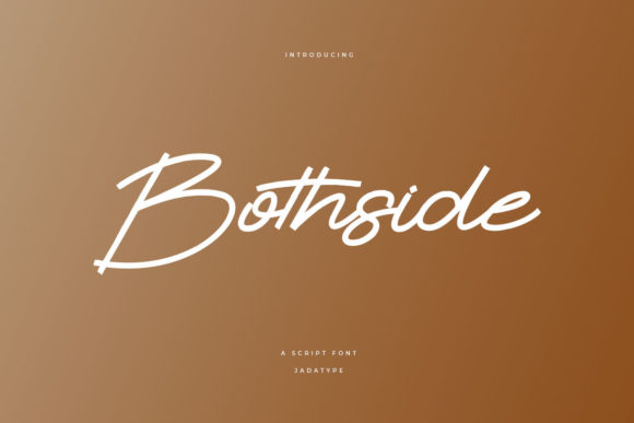 Bothside: A Handwritten Font for Elegant Digital Branding