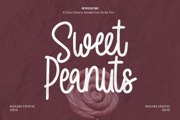 Enhance Your Brand with Sweet Peanuts: A Delicate Script Font