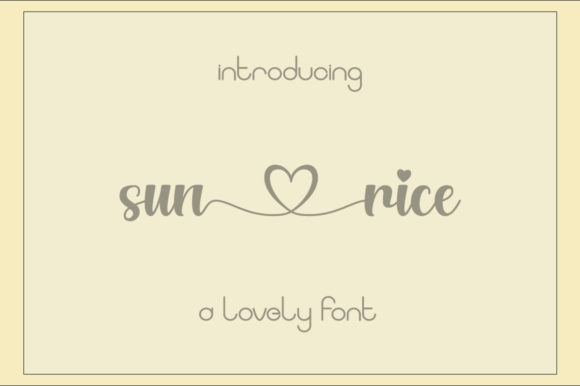 Enhance Your Campaign with Sunrice, the Elegant Script Font