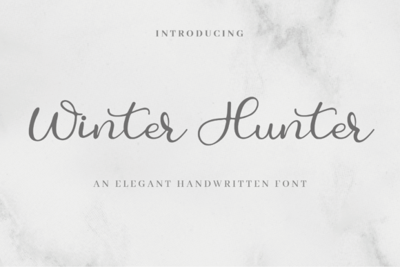 Winter Hunter: A Luxurious Handwritten Font for Crafters